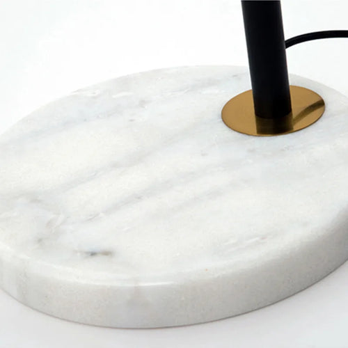 Elegante Stehleuchte in Gold und Schwarz aus Metall und Glas - vue 6 sur 9