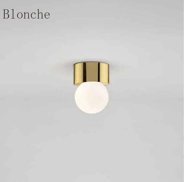 Plafonnier Led rond en forme de boule de verre - vue 3 sur 15