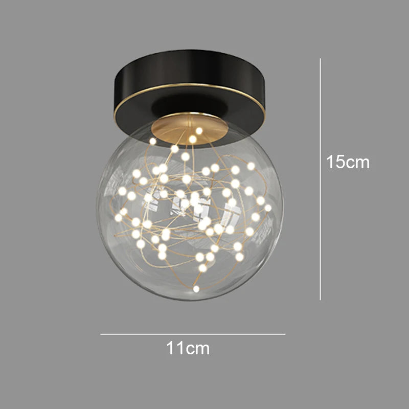 Nordische LED-Deckenleuchte für stilvolle Wohnraumgestaltung - vue 10 sur 16