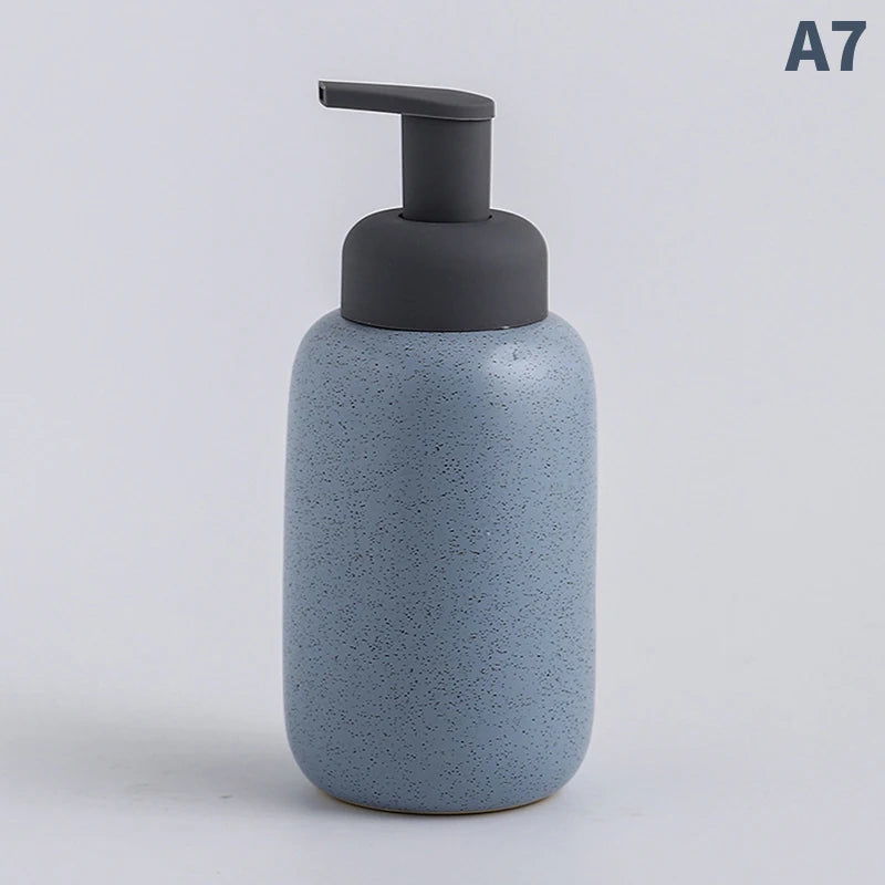bouteille céramique distributeur savon liquide et gel douche - vue 9 sur 18