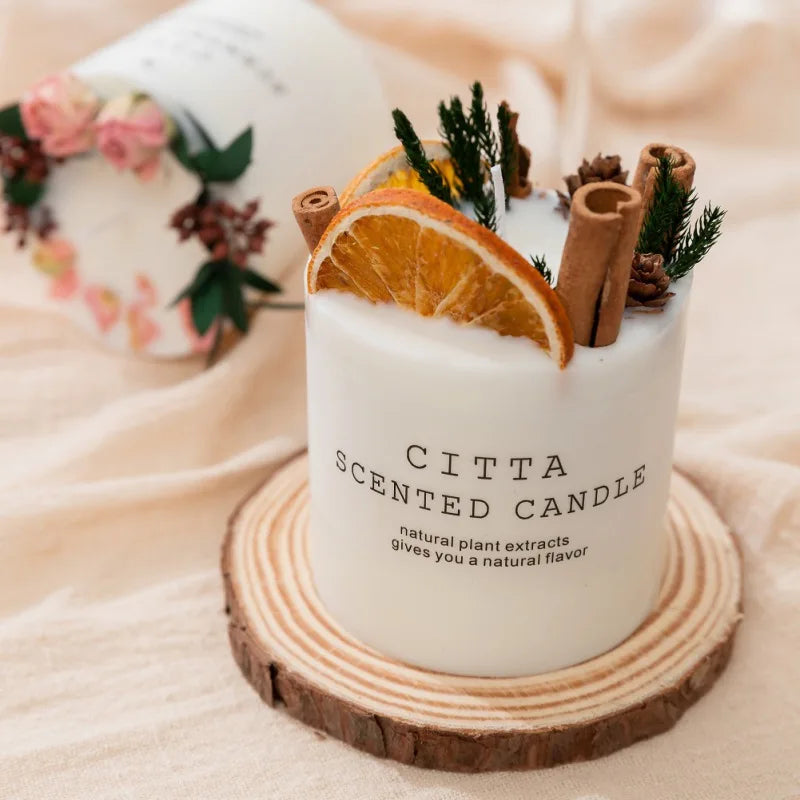 bougie rétro parfumée pour anniversaire et décoration de Noël - vue 3 sur 10