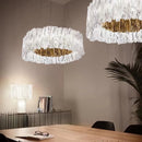lustre nordique acrylique rond en acier inoxydable moderne