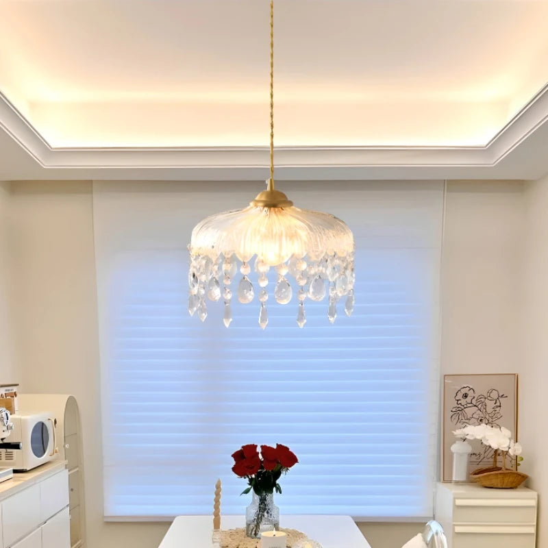 suspension en verre moderne design rétro pour décoration intérieure luxe - vue 2 sur 13