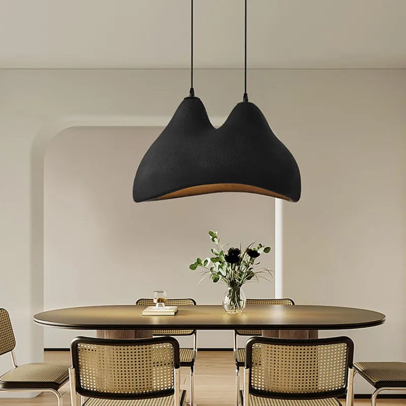 suspension Nordique Wabi Sabi E27 lumières Restaurant style crème chambre décoration de la maison LED - vue 5 sur 10
