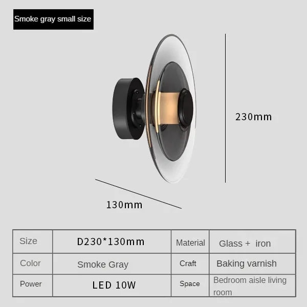 applique murale LED en verre design créatif minimaliste - vue 9 sur 12