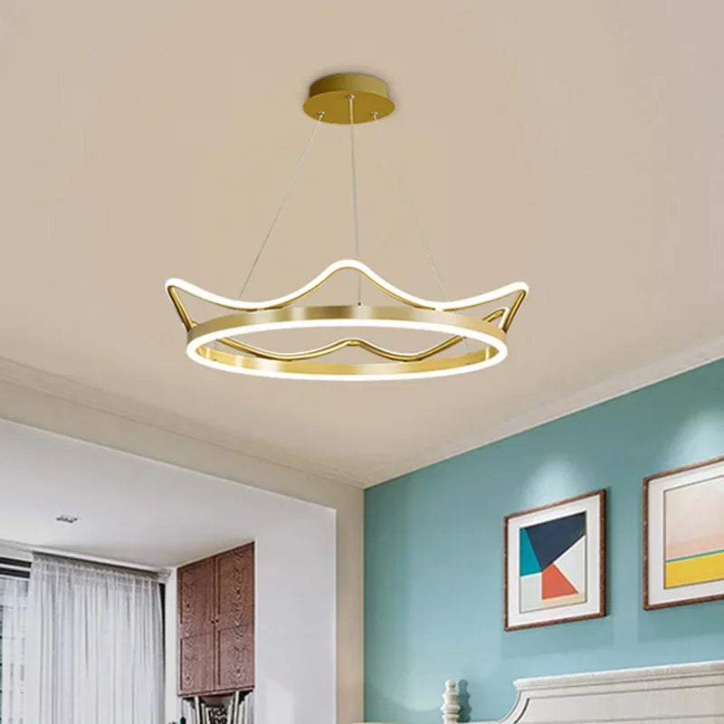 lustre led en forme d'anneau pour chambre d'enfants
