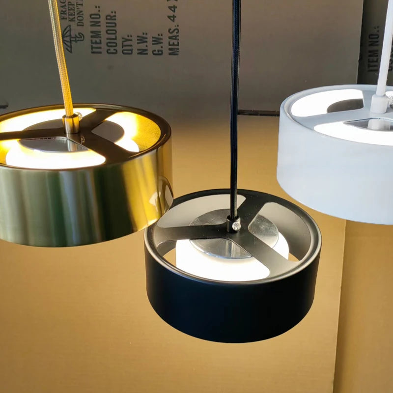 suspension led nordique simple fer lampes suspendues décoration - vue 6 sur 9