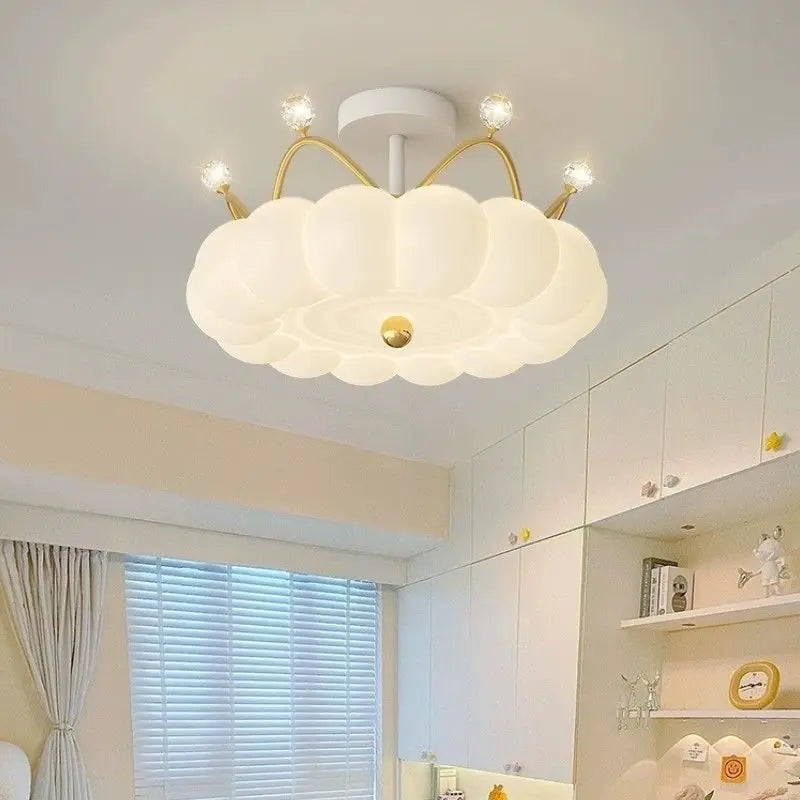 plafonnier moderne en forme de couronne avec télécommande - vue 2 sur 11