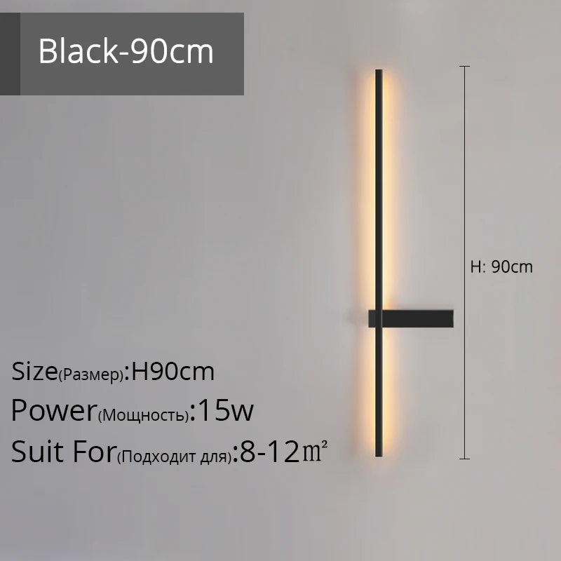Minimalistische LED-Wandleuchte aus Aluminium für Innenbeleuchtung - vue 12 sur 18