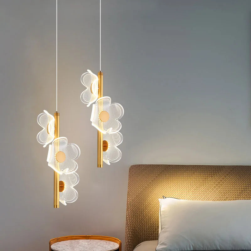 suspension design fleur lumineuse pour intérieur enfants et étude - vue 2 sur 7