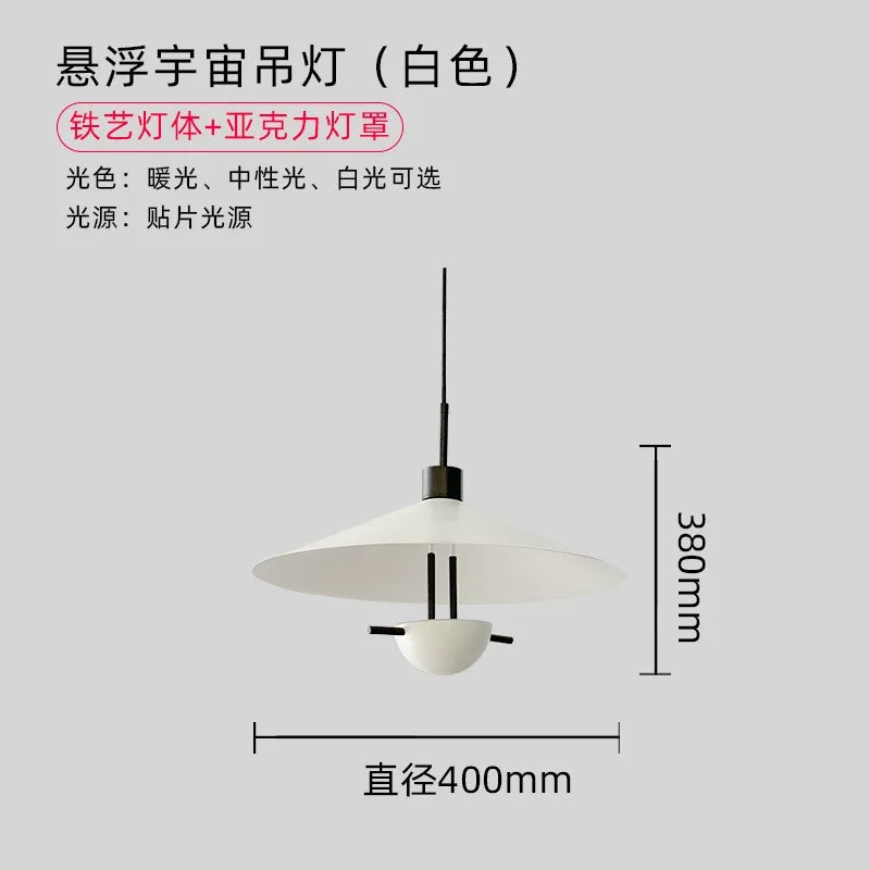 Dekorative minimalistische Pendelleuchte im Ufo-Design für verschiedene Räume
