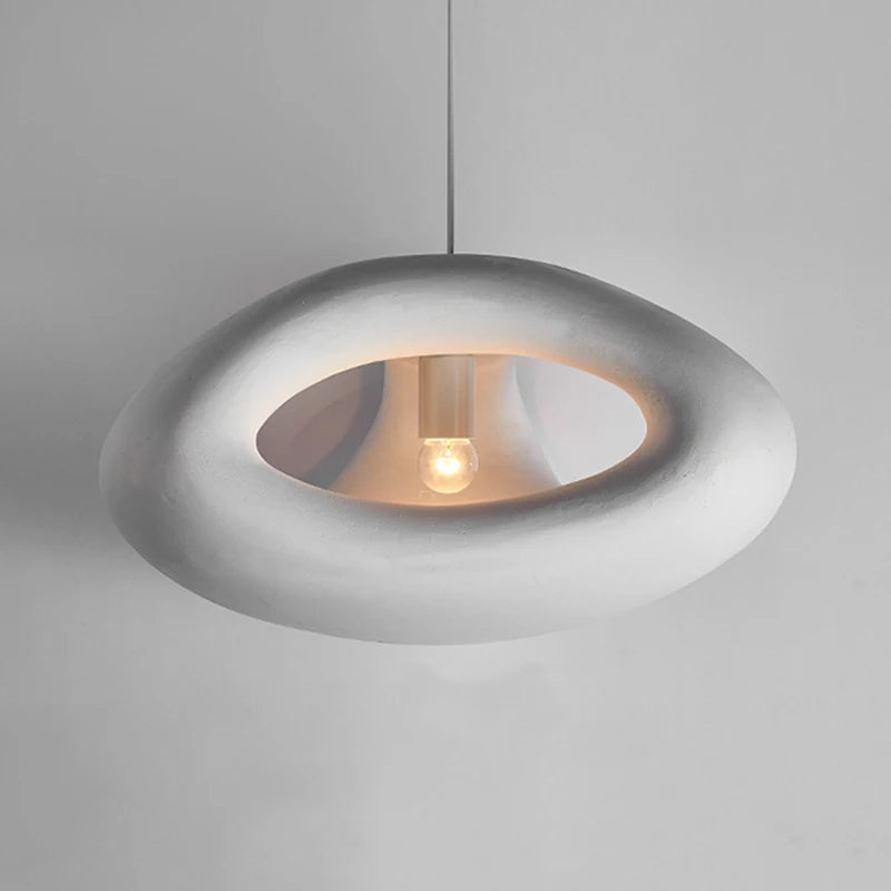 lustre nordique wabi sabi led éclairage artistique bar café - vue 6 sur 8