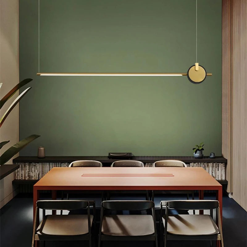 lustre moderne minimaliste en acrylique pour bureau et espace de travail - vue 5 sur 8