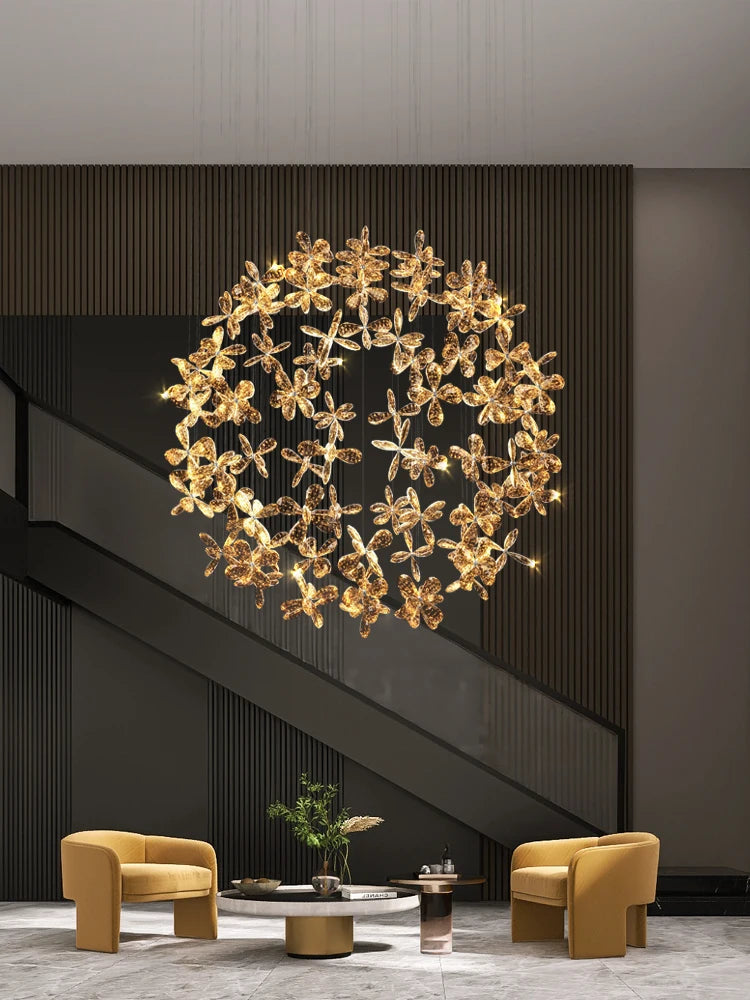 Plafond moderne chambre lustre salon lumière en cristal lustre de luxe circulaire restaurant led luminaire - vue 5 sur 10
