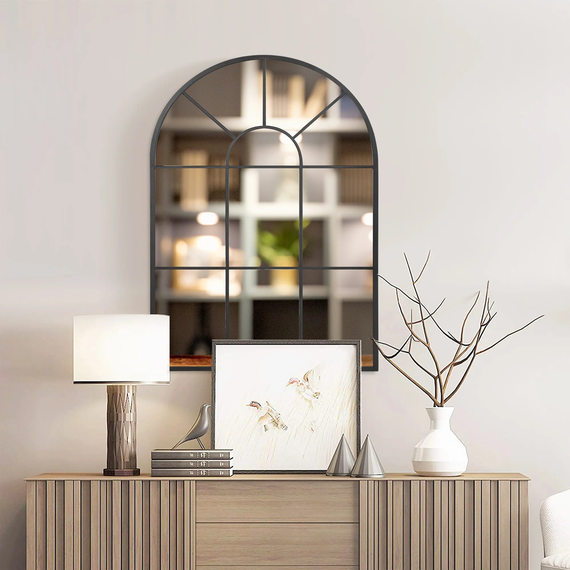 miroir décoratif mural style fenêtre pour intérieur - vue 5 sur 7