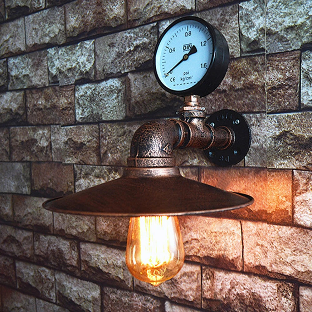 applique murale vintage steampunk à tuyau d'eau design industriel - vue 6 sur 10