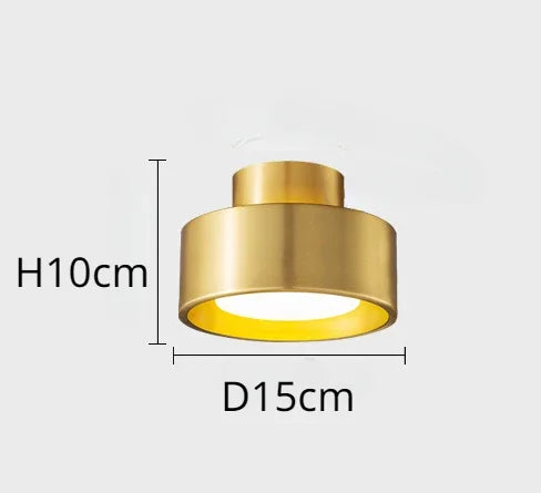 plafonnier led en cuivre design moderne pour décoration intérieure luxe - vue 8 sur 8