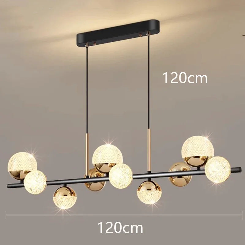 Moderner LED-Kronleuchter aus Glas für die Innendekoration