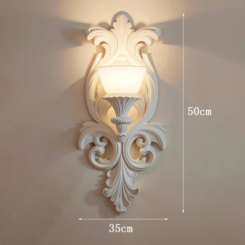 applique murale rétro française style nordique luxe sculpté décoratif - vue 7 sur 7