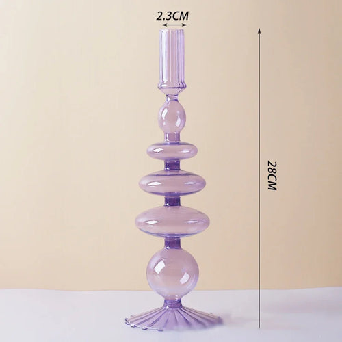bougeoir en verre pour décoration de mariage et centre de table