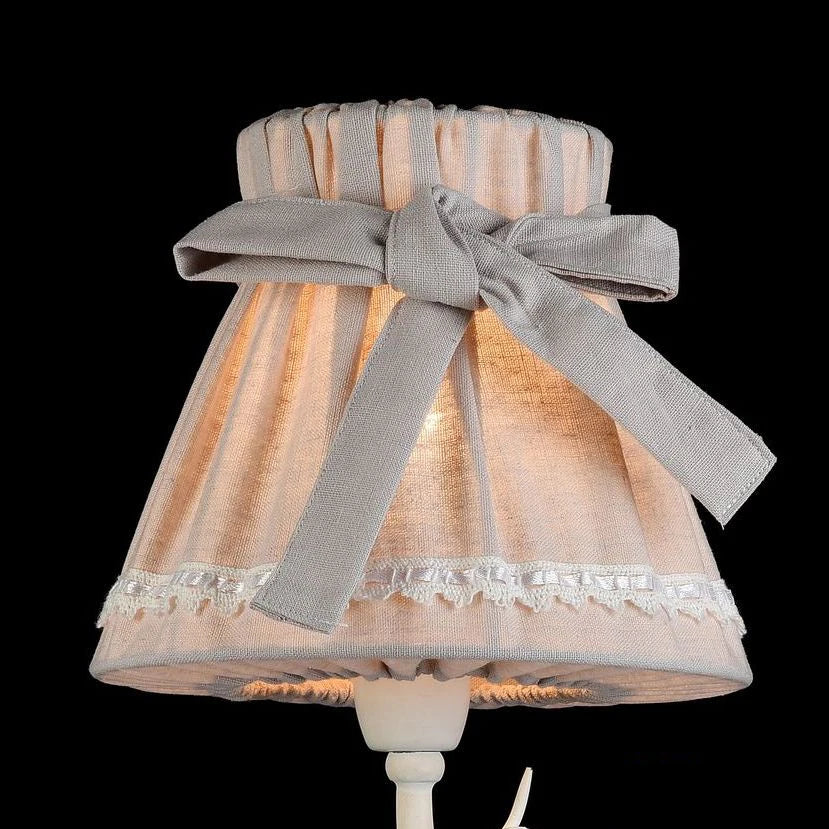 Applique murale led pastorale avec nœud en tissu décoration nordique - vue 6 sur 10