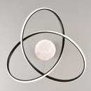 lampes suspendues nordiques style loft avec ampoules lune led