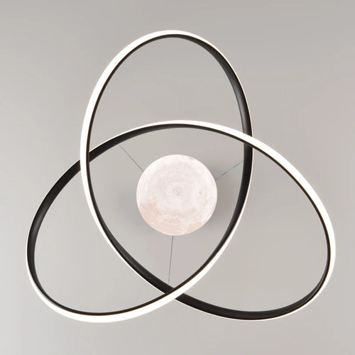 lampes suspendues nordiques style loft avec ampoules lune led