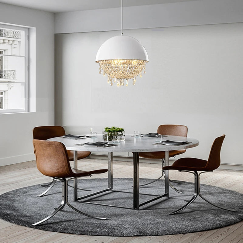 lustre suspension créatif charmant en cristal hémisphère design