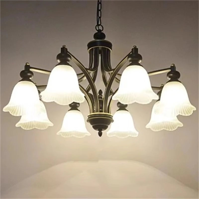 lustre rétro de style campagnard pour décoration intérieure - vue 6 sur 8