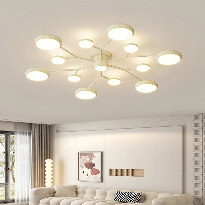 Plafonnier led moderne lumineux pour décoration intérieure suspendu - vue 5 sur 8