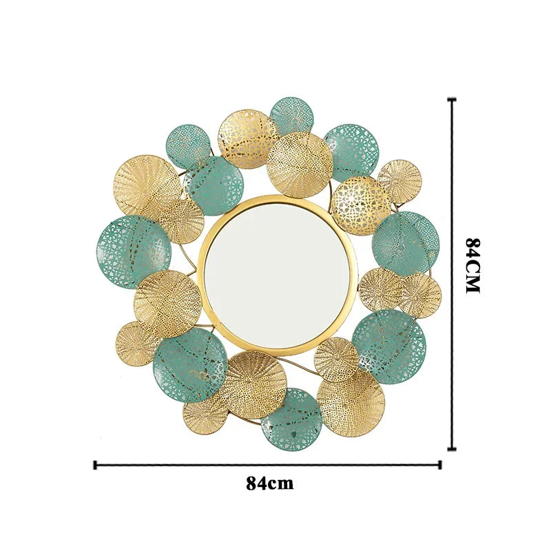 décoration murale en métal style nordique miroir de luxe en fer forgé - vue 18 sur 18