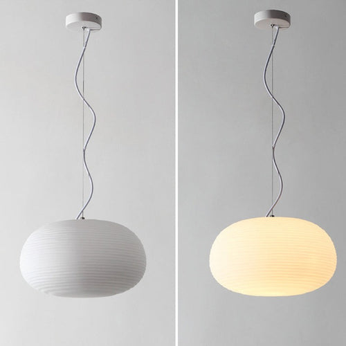 LED-Design-Pendelleuchte aus milchweißem Glas Caligari - vue 10 sur 12
