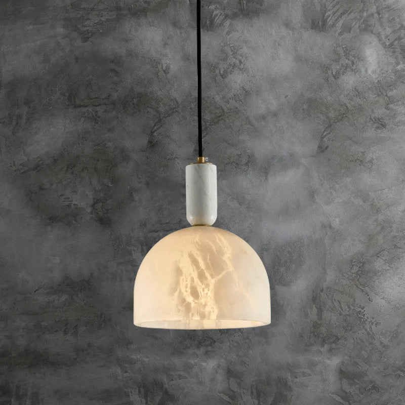 suspension en albâtre et cuivre pour décoration élégante