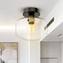 Moderne LED-Deckenleuchte aus Glas im nordischen Stil für die Wohnungsdekoration