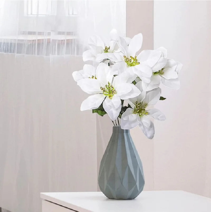 lot de bouquets de fleurs artificielles pour Noël et Nouvel An - vue 4 sur 7