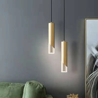 Minimalistischer LED-Kronleuchter aus Eisen und Klarem Kristall