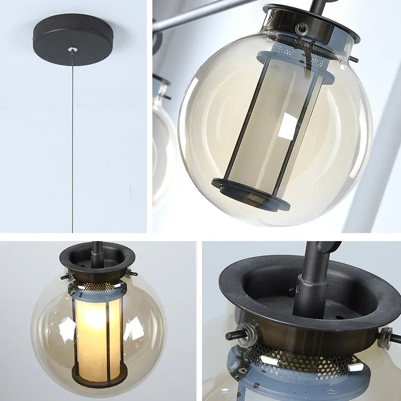 suspension en verre minimaliste pour espaces créatifs et rétro - vue 6 sur 9