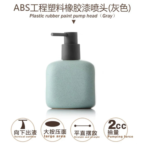 bouteille en céramique pour savon et gel douche portable