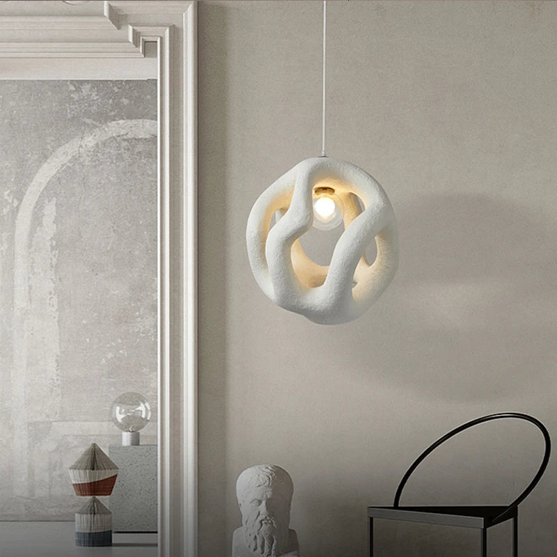 suspension wabi-sabi design haut de gamme en résine led