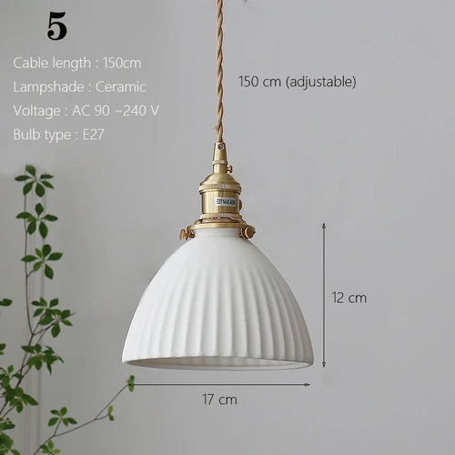 Japanische Pendelleuchte aus Keramik nordisches Design - vue 9 sur 21