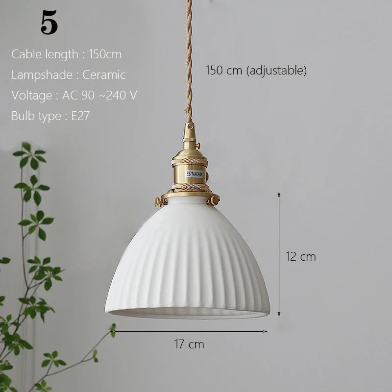 Japanische Pendelleuchte aus Keramik nordisches Design - vue 9 sur 21