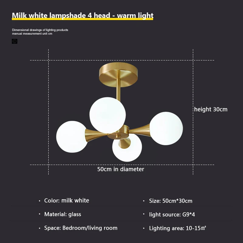 lustre moderne en verre pour un éclairage décoratif intérieur - vue 18 sur 24