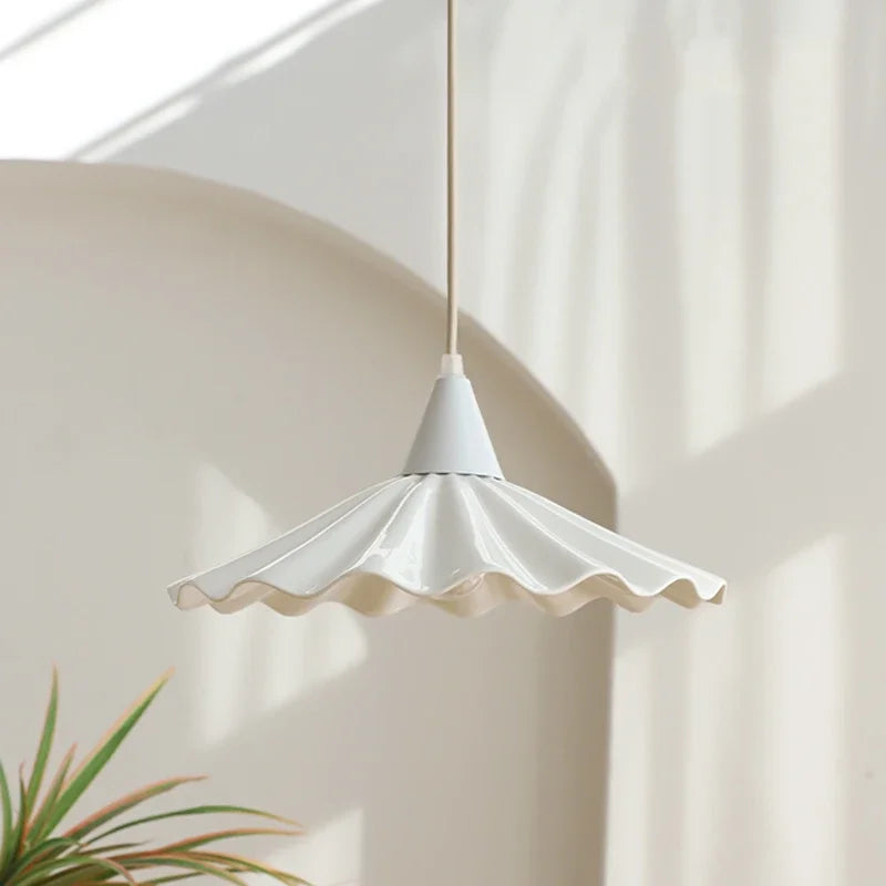 Suspension LED en céramique blanche de styliste - vue 5 sur 12