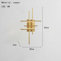 LED-Wandleuchte Minimalistisch Kupfer Modifizierbar