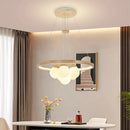 lustre nordique avec anneau en bois pour décor intérieur