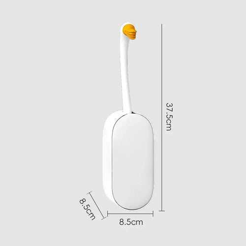 Goose Shape Toilet Brush - Wall-Mounted Corner Cleaner, Refillable Detergent, Funny Silicone TPR Brush, Bathroom Decor Accessory - vue 7 sur 7