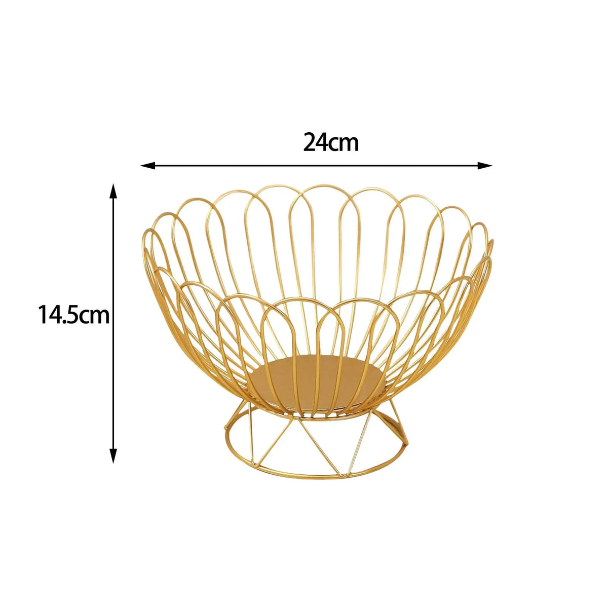 Iron Wire Fruit Basket, Fruit Storage Bowls Decorative Stand for Kitchen Counter - vue 6 sur 8