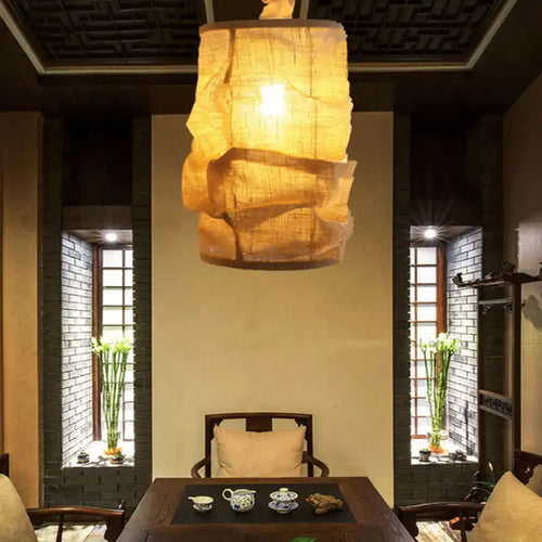 Chinesischer Retro-Kronleuchter für Restaurant, Bar oder Teesalon im Zen-Stil - vue 3 sur 7