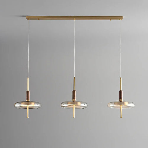 Moderne Pendelleuchte aus Glas mit dekorativer LED-Beleuchtung - vue 2 sur 7