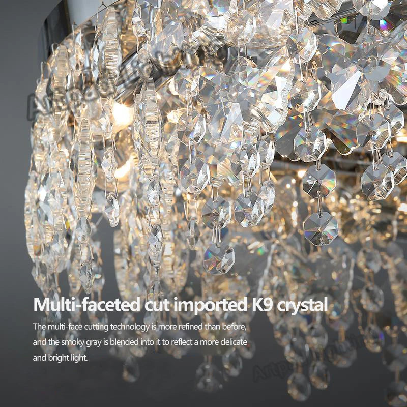 plafonnier moderne en métal design cristal décoratif pour intérieur - vue 4 sur 9